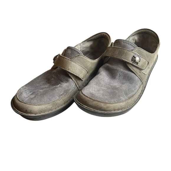 Alegria Brenna Gray Suede Clogs Women’s 9.5 EU 40 Slip On Comfort Shoes APMA App - Picture 2 of 9
